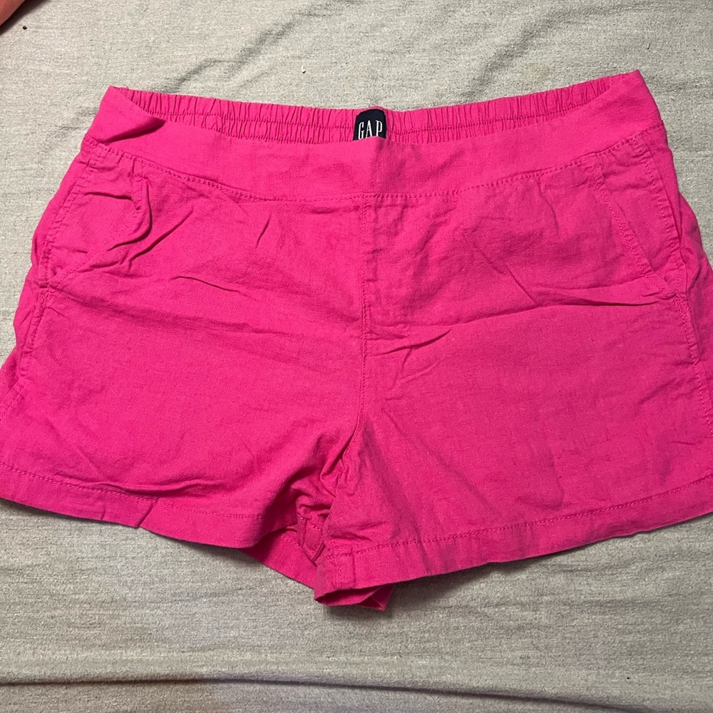 GAP Women's Bright Hot Pink High-Waist Casual Shorts
